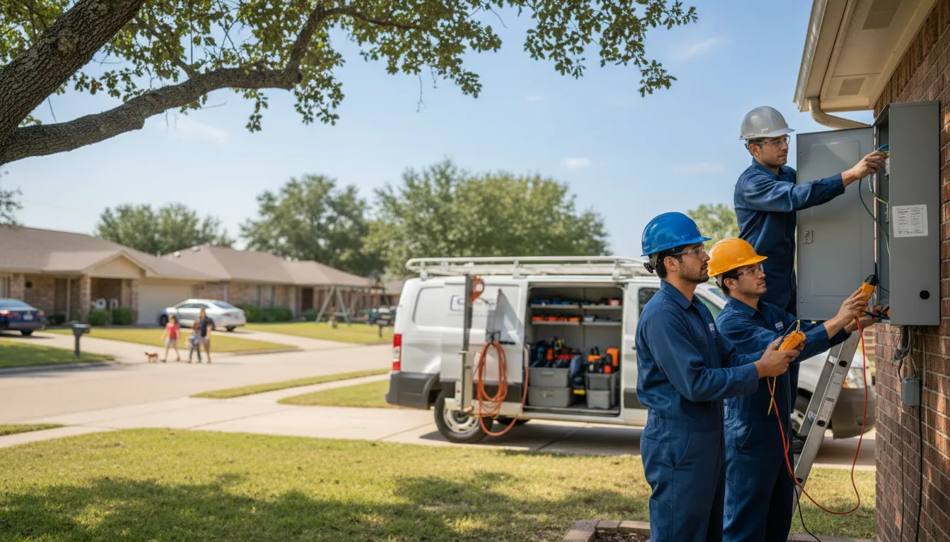 Certified electrician providing emergency electrical services in Lipscomb, TX